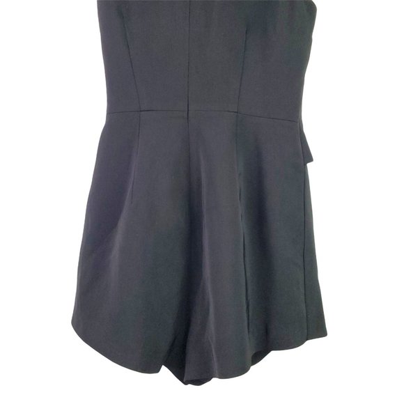 Keepsake Women's Faux Wrap Black Romper Sz Sm - Picture 6 of 8